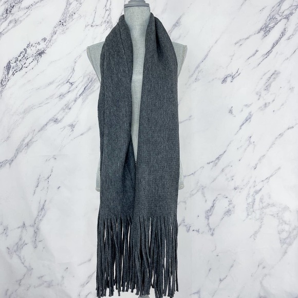 Lucky Brand | Dark Grey Solid Brushed Scarf - Picture 6 of 11
